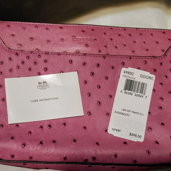 Coach 49850 Legacy Framed Ostrich Embossed Leather Large Clutch Wallet - Picture 11 of 11